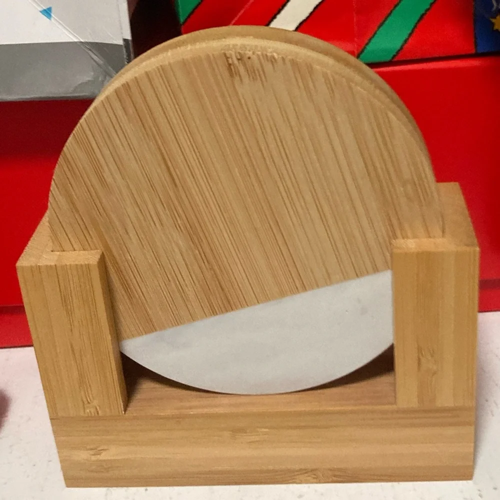 Bamboo & Marble Coasters